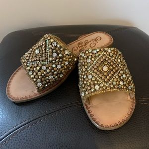 Naughty Monkey embellished sandals, size 8